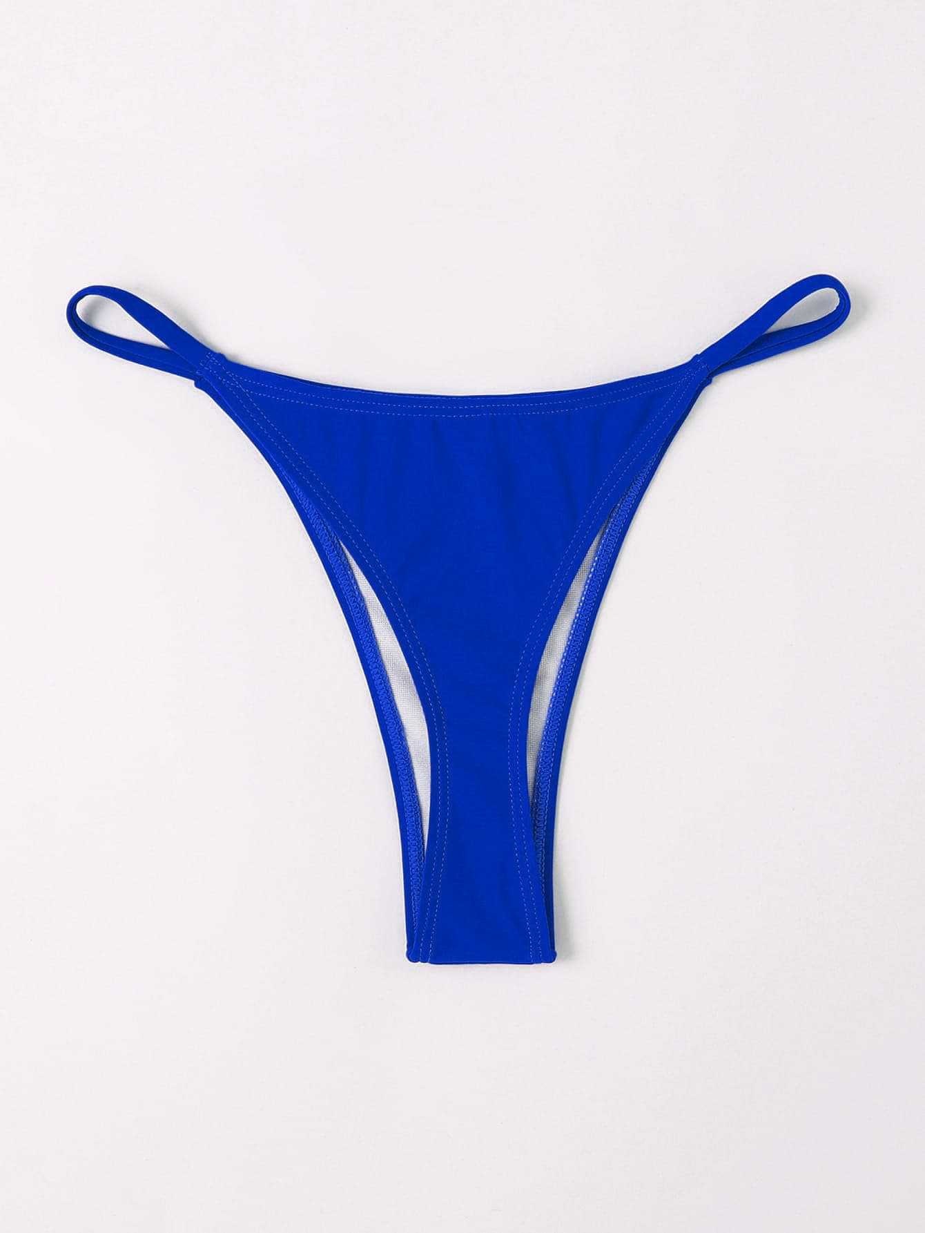 Thong Bikini Bottom with Side Straps view 55