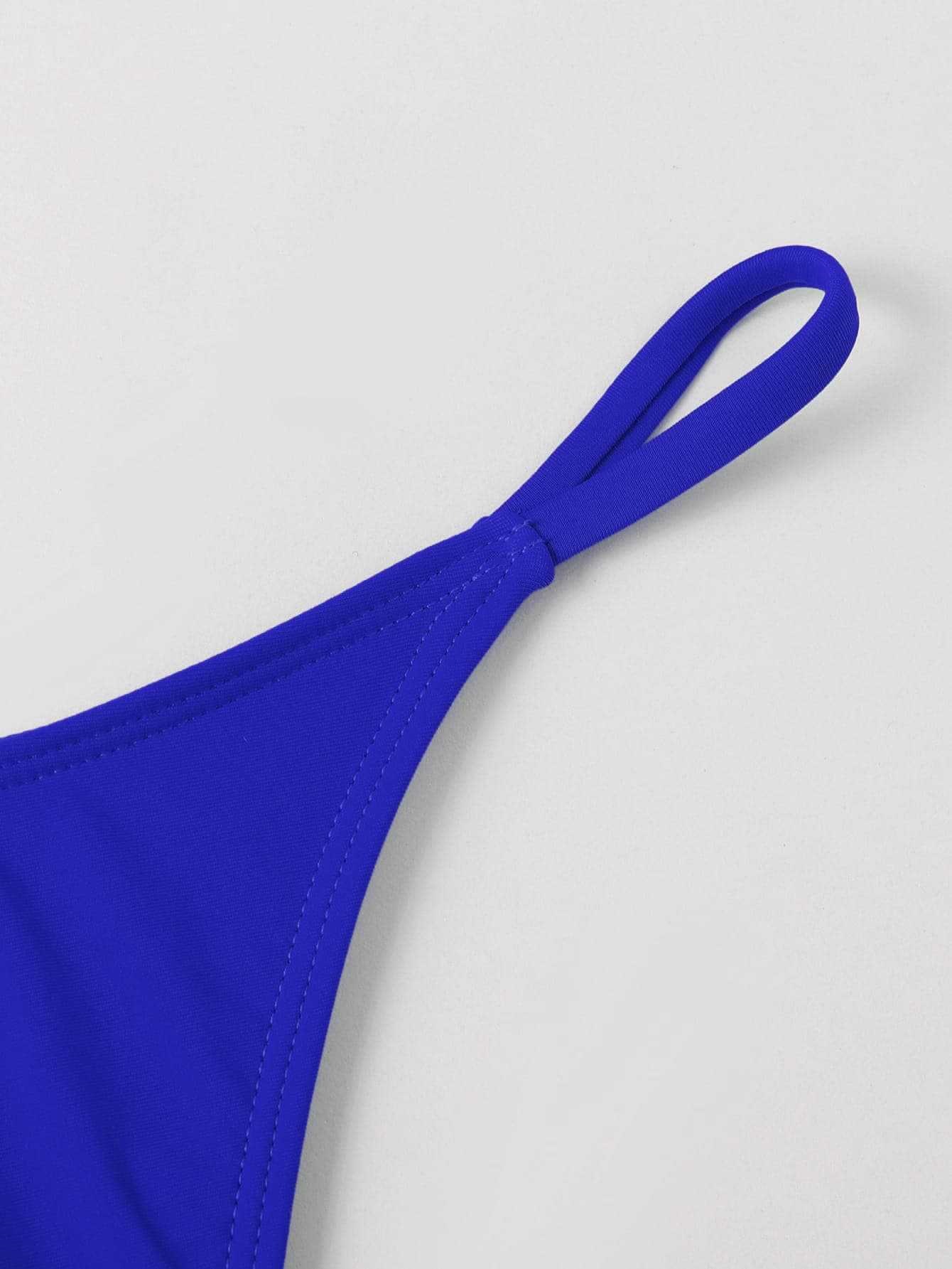 Thong Bikini Bottom with Side Straps view 58