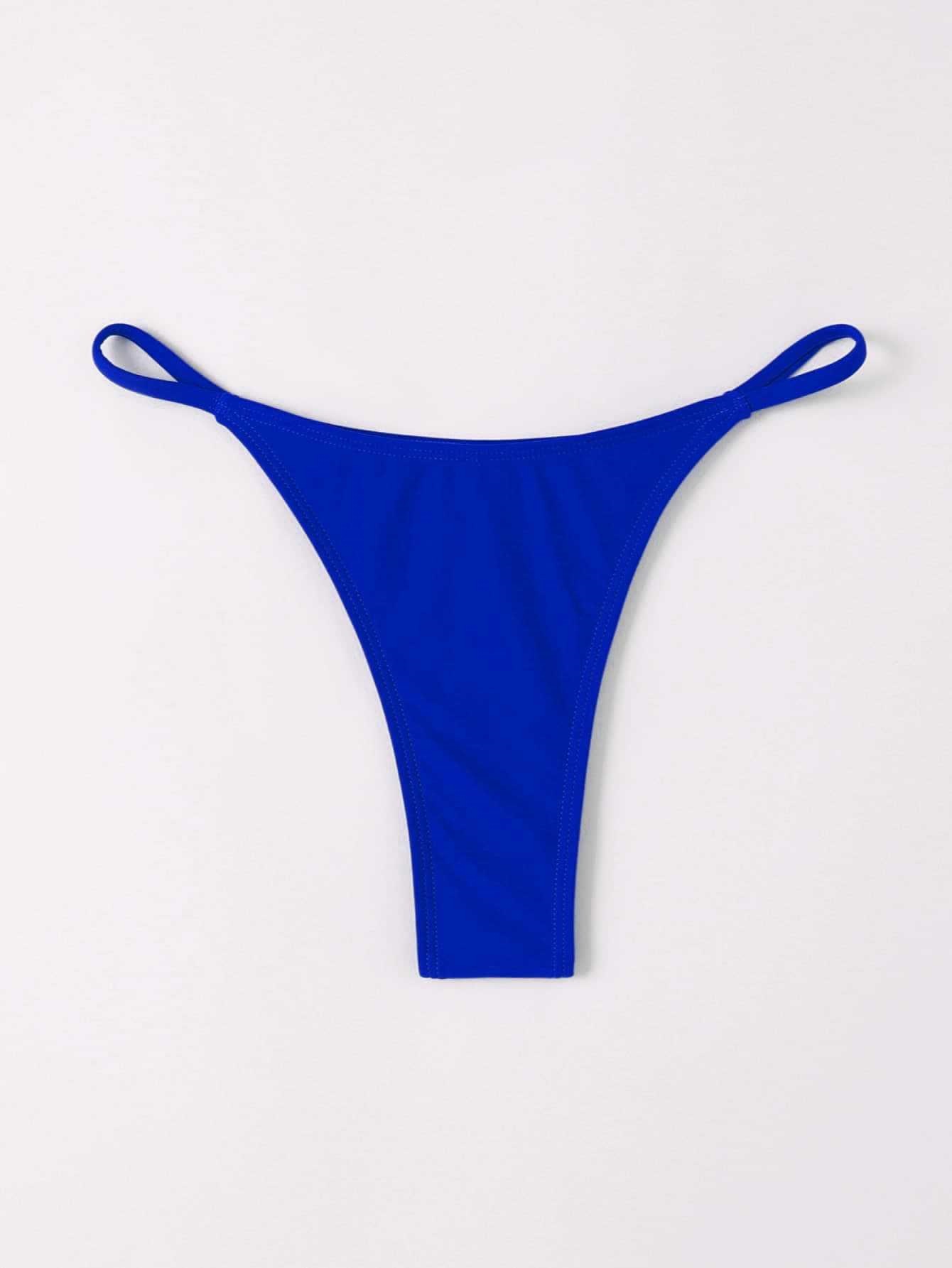 Thong Bikini Bottom with Side Straps view 59