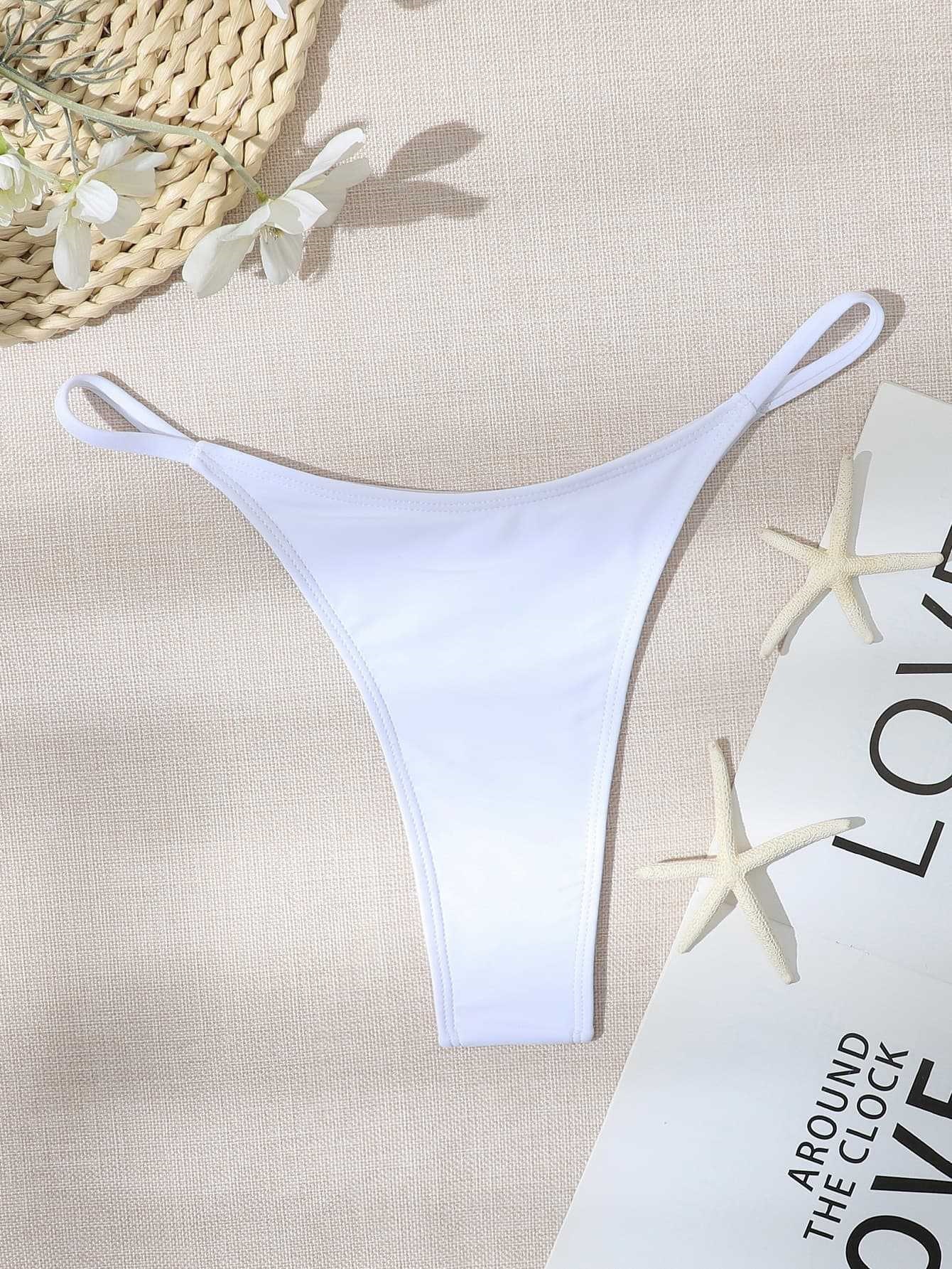 Thong Bikini Bottom with Side Straps view 64