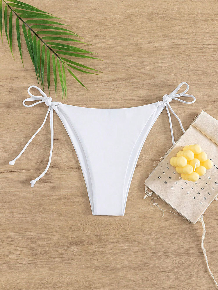 Women's Tie-Side Bikini Bottom High-Cut Swim Brief