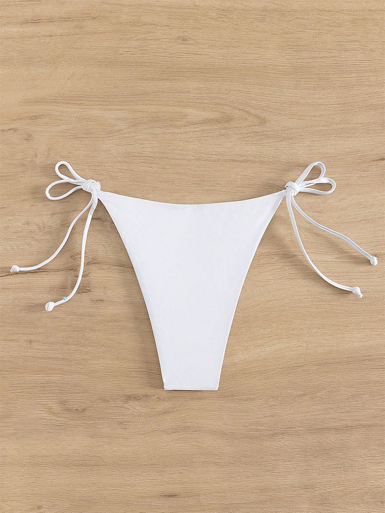 Women's Tie-Side Bikini Bottom High-Cut Swim Brief