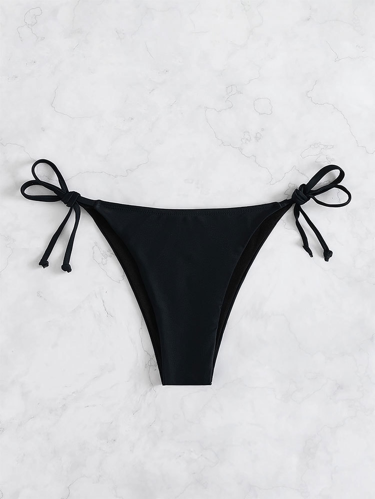 Women's Tie-Side Bikini Bottom High-Cut Swim Brief
