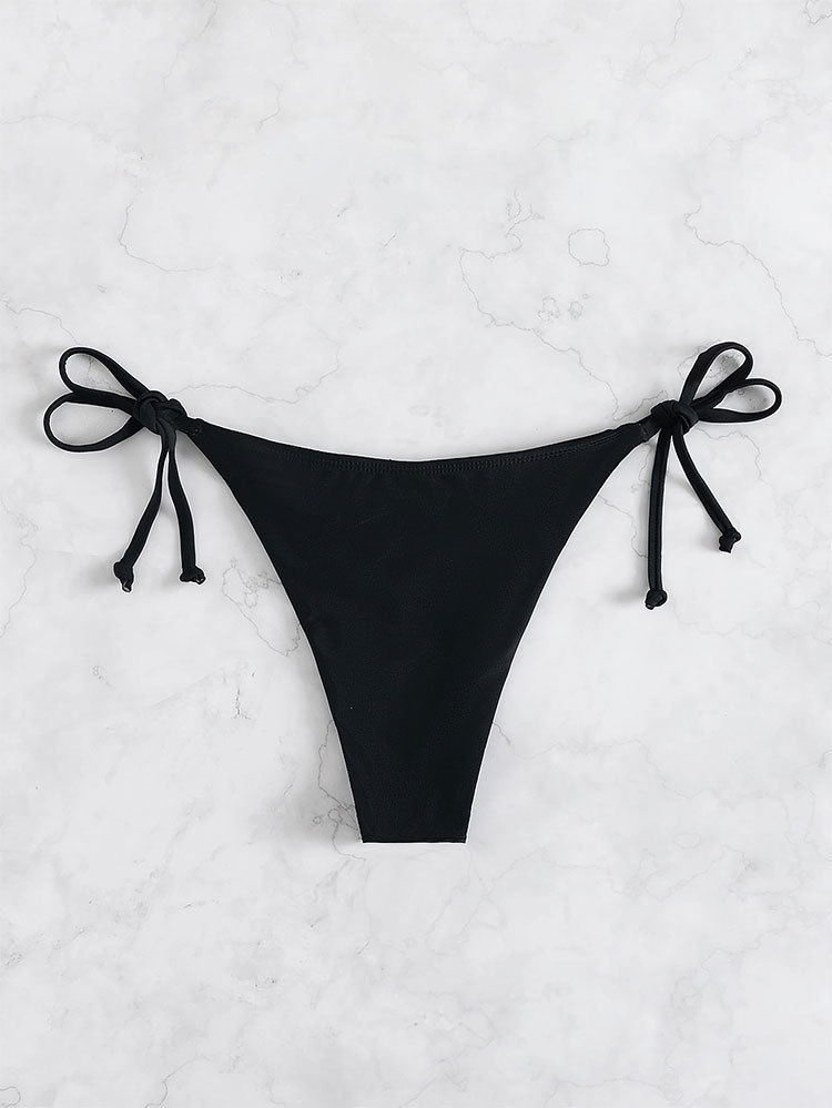 Women's Tie-Side Bikini Bottom High-Cut Swim Brief