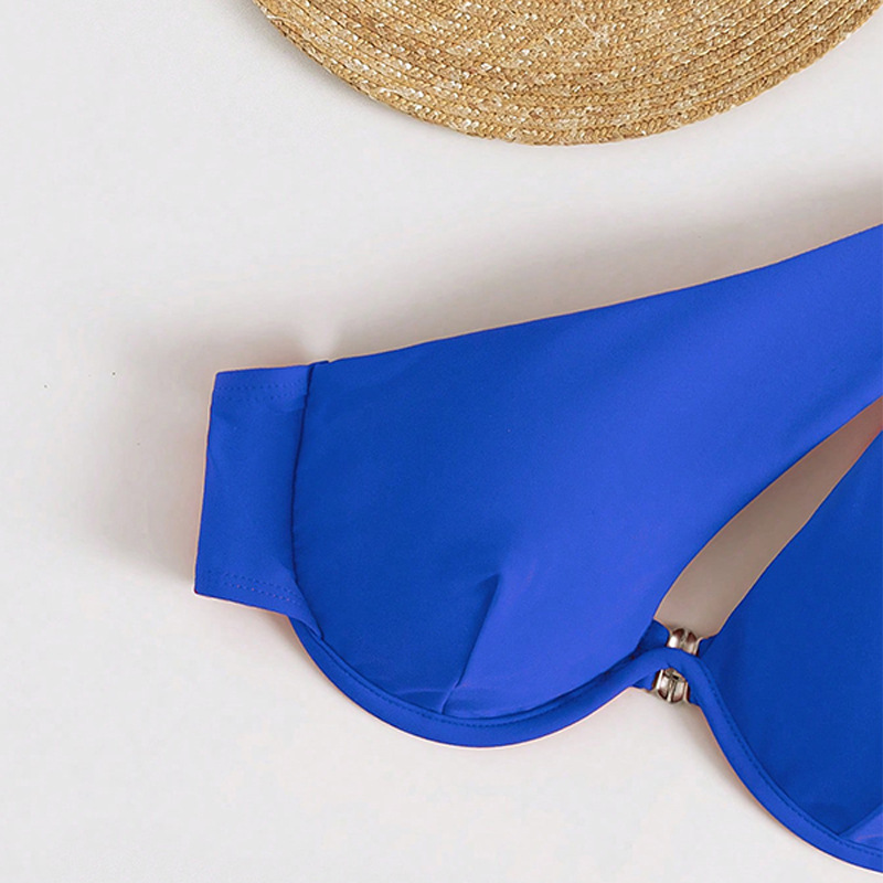 Asymmetrical One-Shoulder Cutout Bikini Top view 5