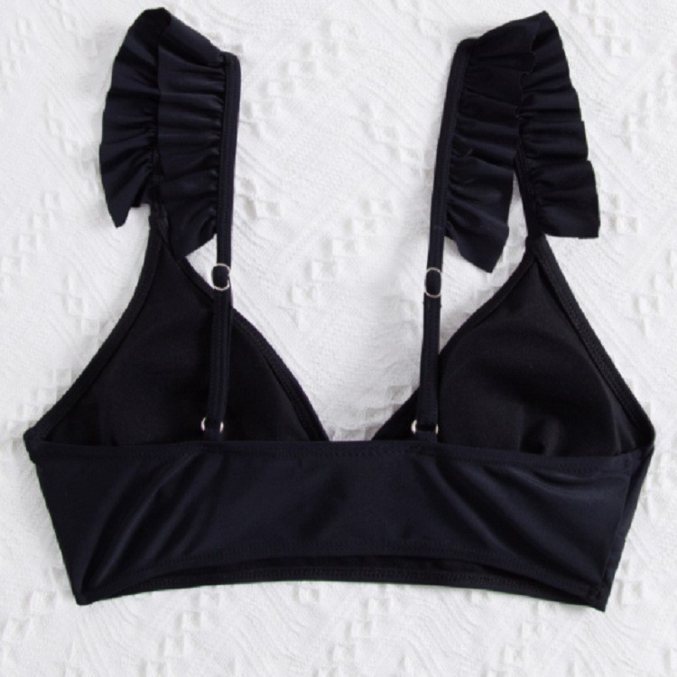Ruffle Strap Triangle Bikini Top view 5