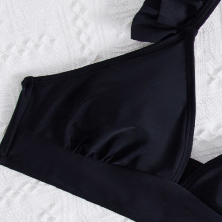 Ruffle Strap Triangle Bikini Top view 6