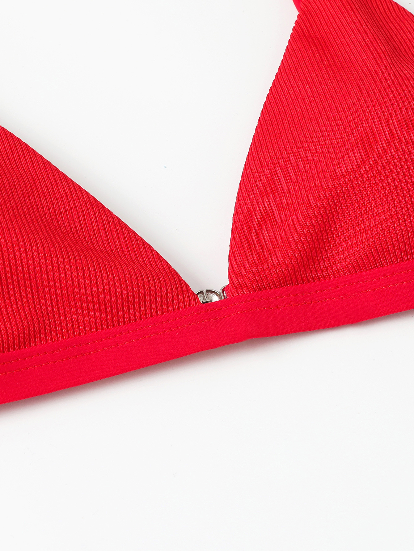 Women's Triangle Bikini Top with Adjustable Spaghetti Straps and Back Clasp view 6