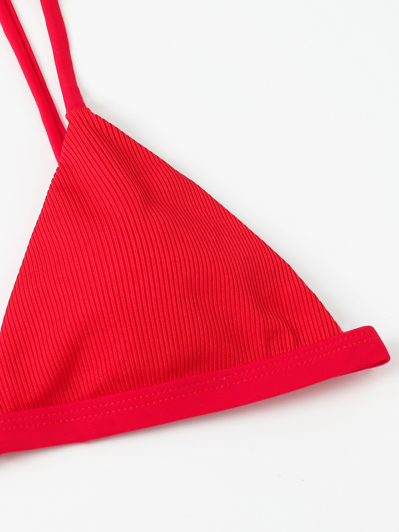 Women's Triangle Bikini Top with Adjustable Spaghetti Straps and Back Clasp view 7