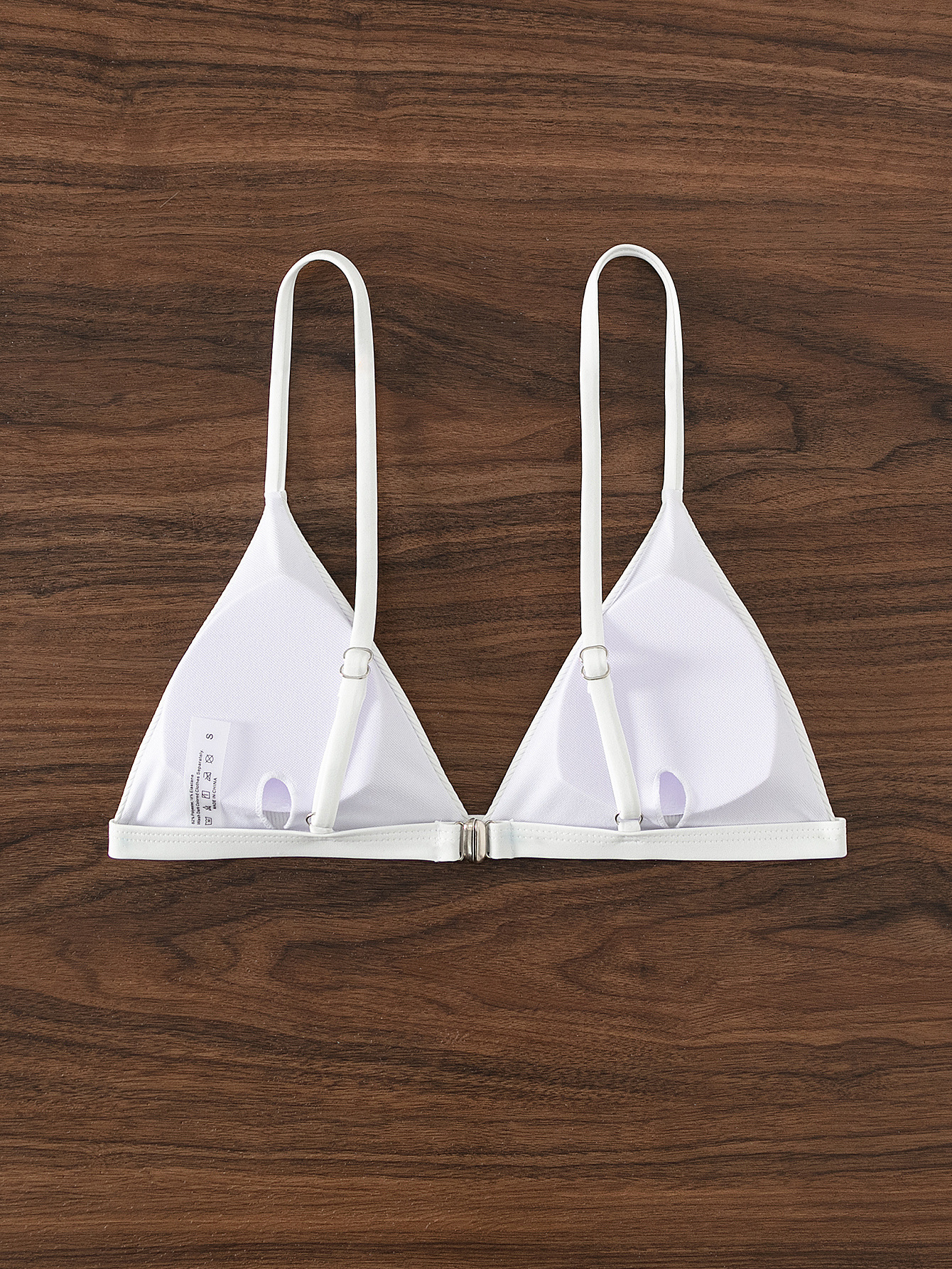 Women's Triangle Bikini Top with Adjustable Spaghetti Straps and Back Clasp view 9