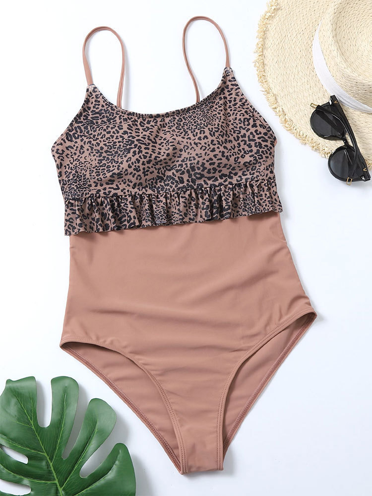 Women's Ruffle Hem One Piece Swimsuit With Adjustable Straps view 8