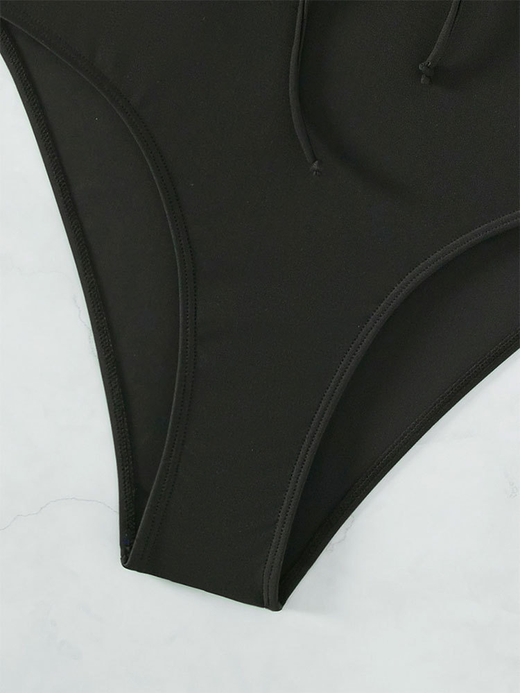 Women's Lace-Up Plunge One-Piece Swimsuit with Adjustable Straps view 6