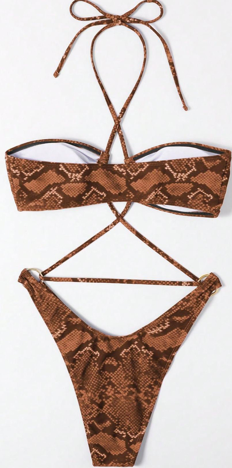 Halter Neck Cutout One-Piece Swimsuit view 7