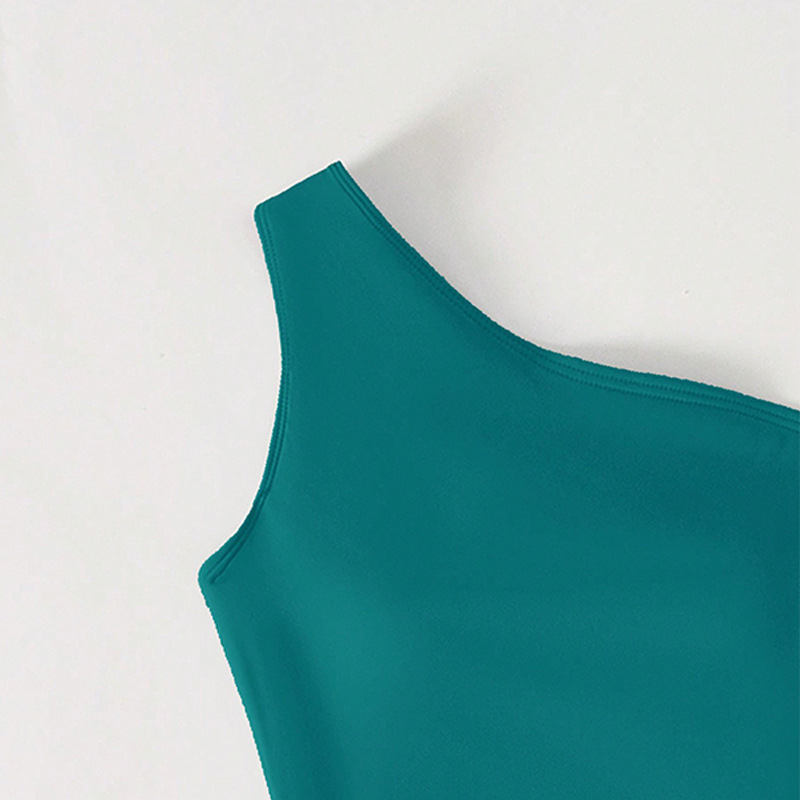One-Shoulder One-Piece Swimsuit with Twisted Back view 5