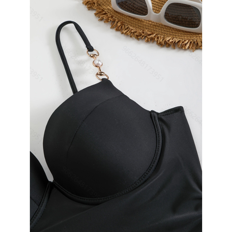 One-Piece Swimsuit with Adjustable Straps and Molded Cups view 3