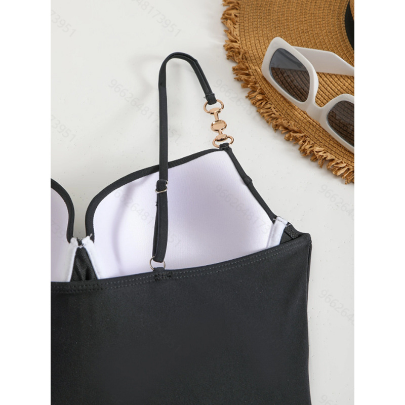 One-Piece Swimsuit with Adjustable Straps and Molded Cups view 4