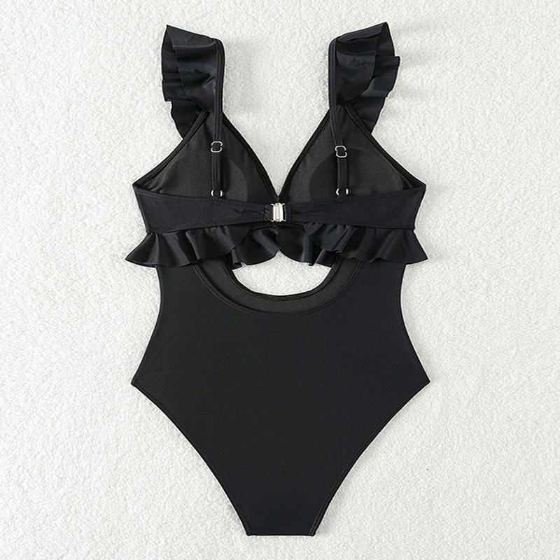 Ruffled Cutout Backless One-Piece Swimsuit view 5