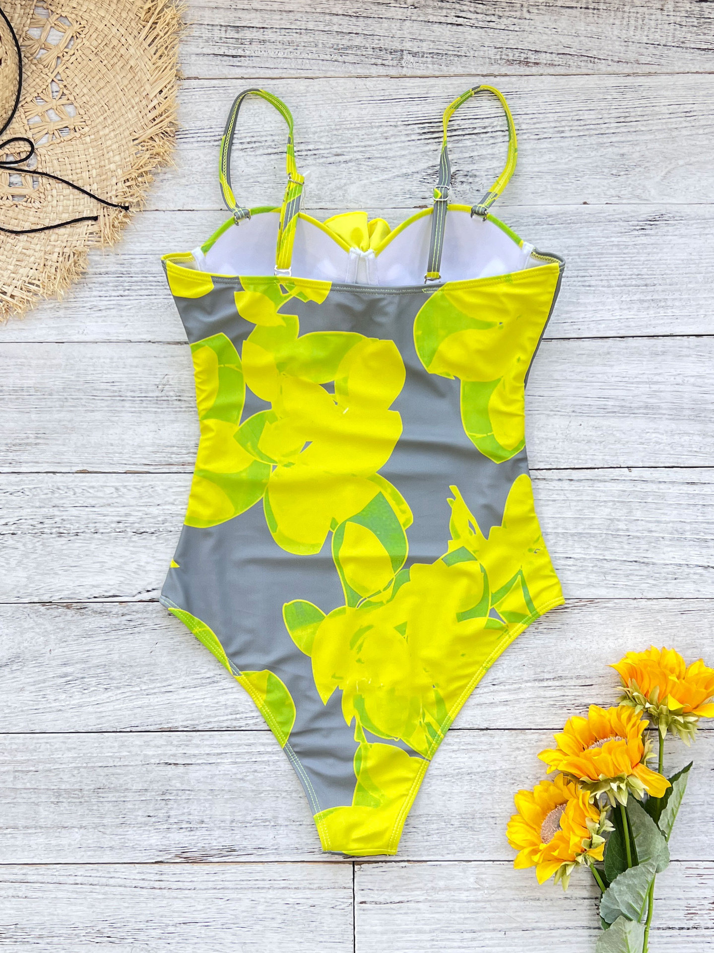 Women's One-Piece Swimsuit with Rosette and Cutout view 14