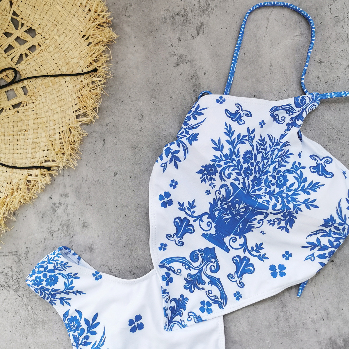 Halter Neck Cutout One-Piece Swimsuit view 4