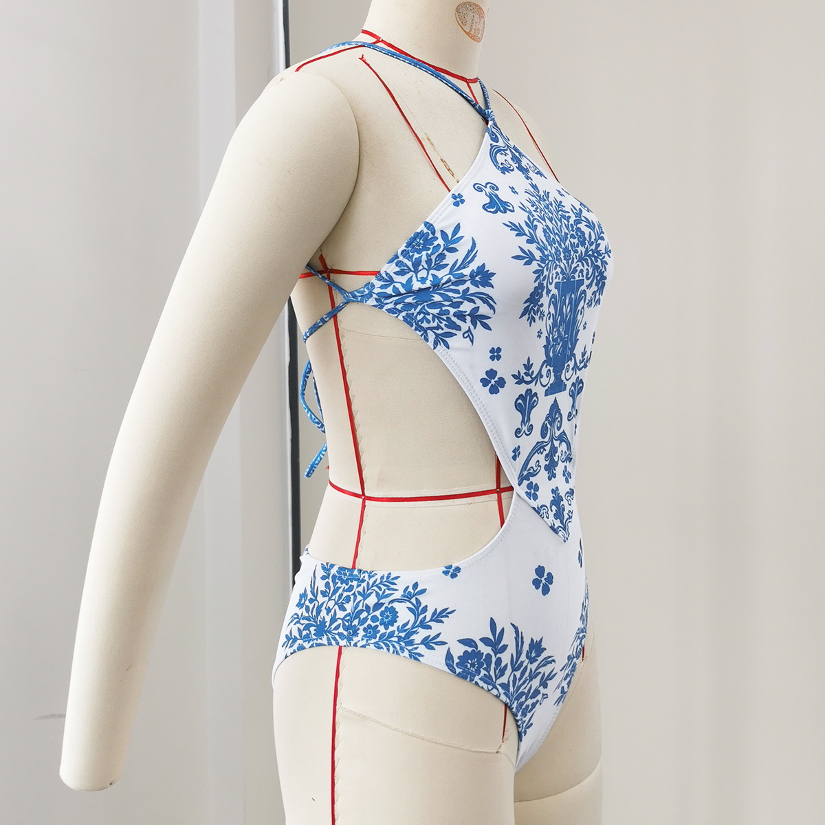 Halter Neck Cutout One-Piece Swimsuit view 9