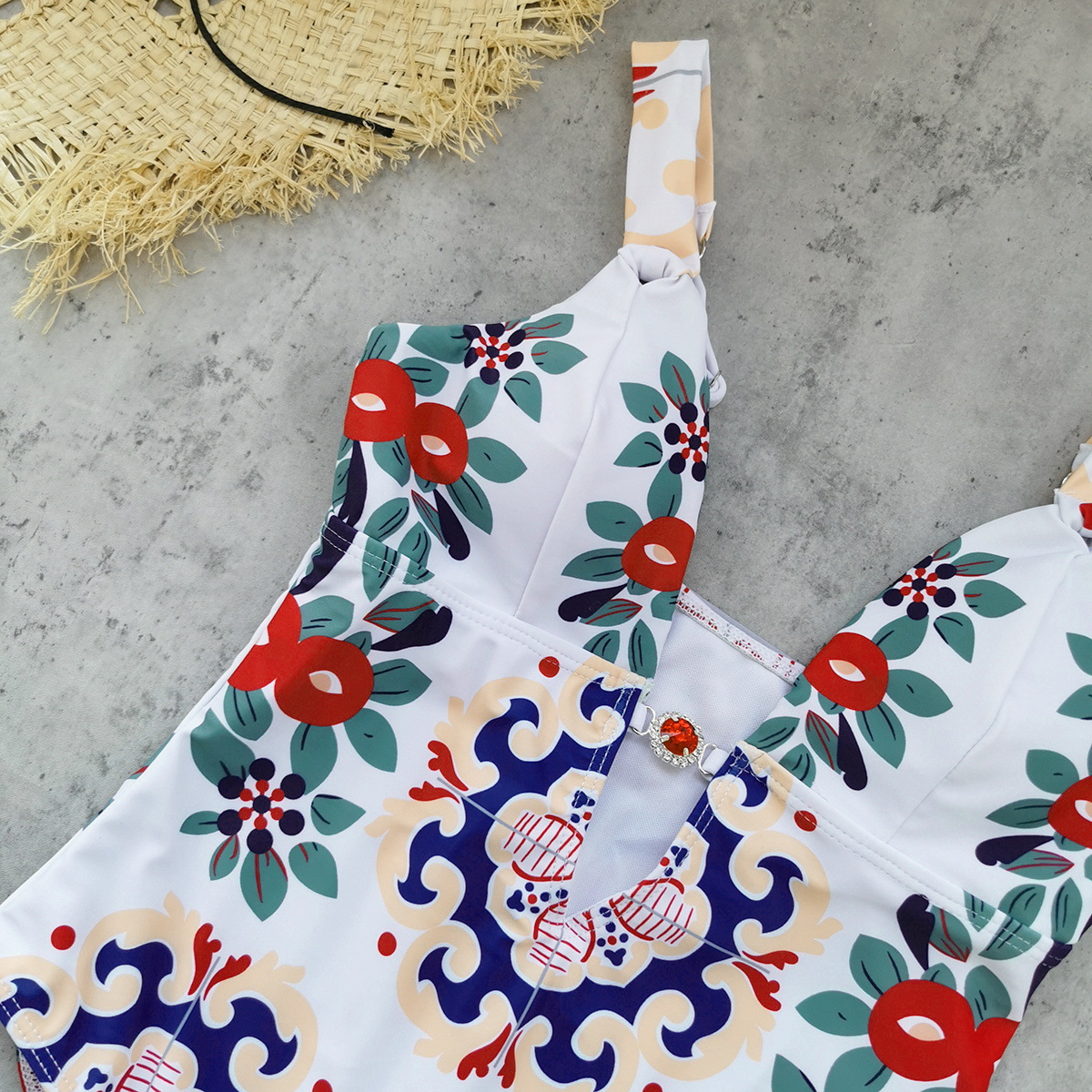Plunge One-Piece Swimsuit with Adjustable Straps and High-Cut Legs view 3