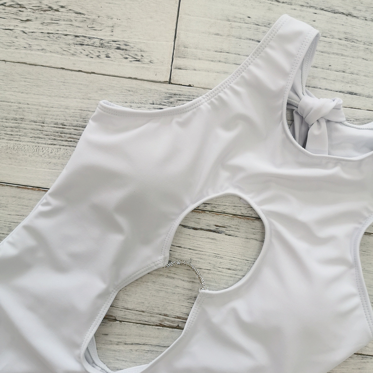 Cutout Front Tie Back One-Piece Swimsuit view 11