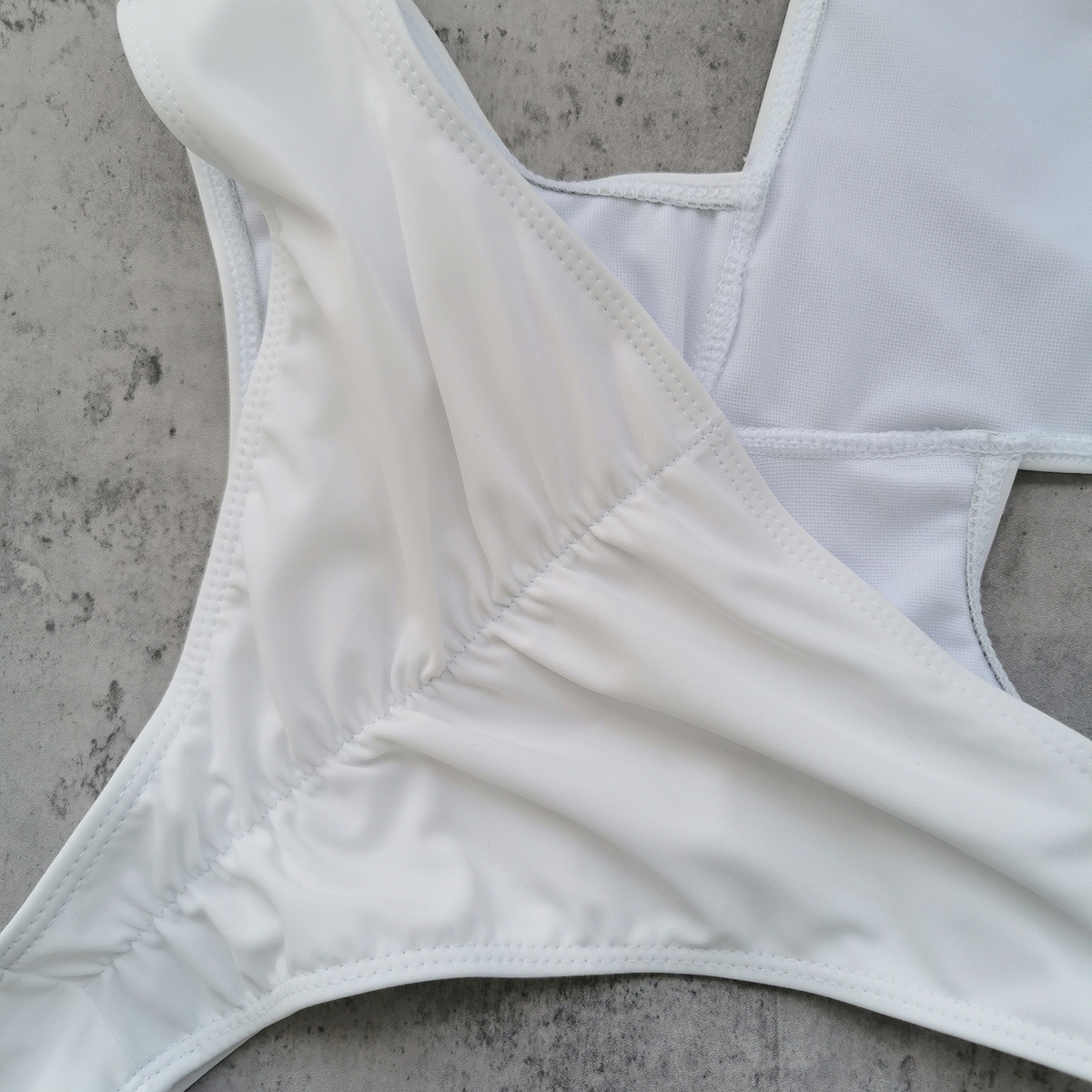 Halter Neck Cutout High-Leg One-Piece Swimsuit with Tie Back view 8