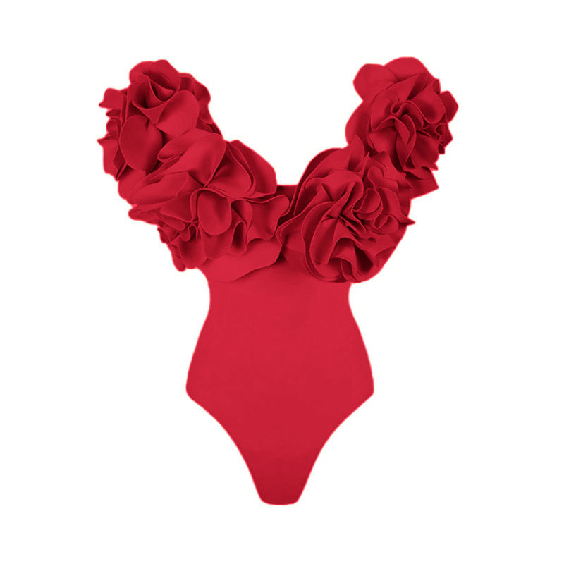 Red swimsuit