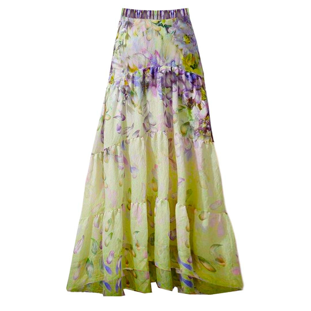 Ruffled Strap One-Piece Swimsuit with Tiered Maxi Skirt Set view 7