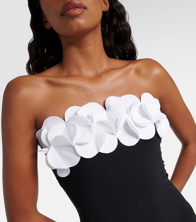 Strapless Bandeau One-Piece Swimsuit