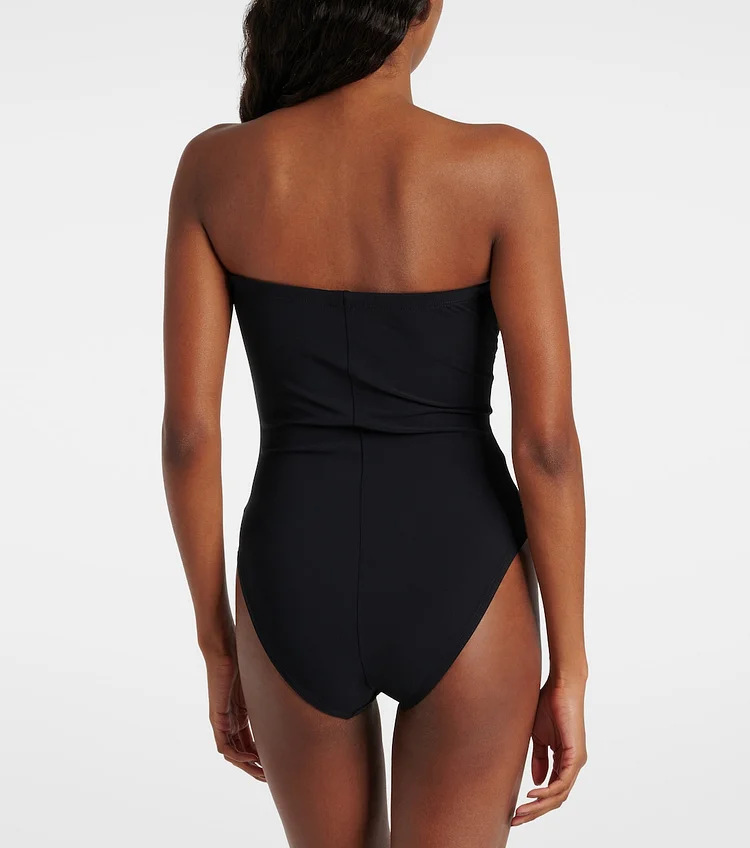 One Shoulder Swimsuit and Skirt Set