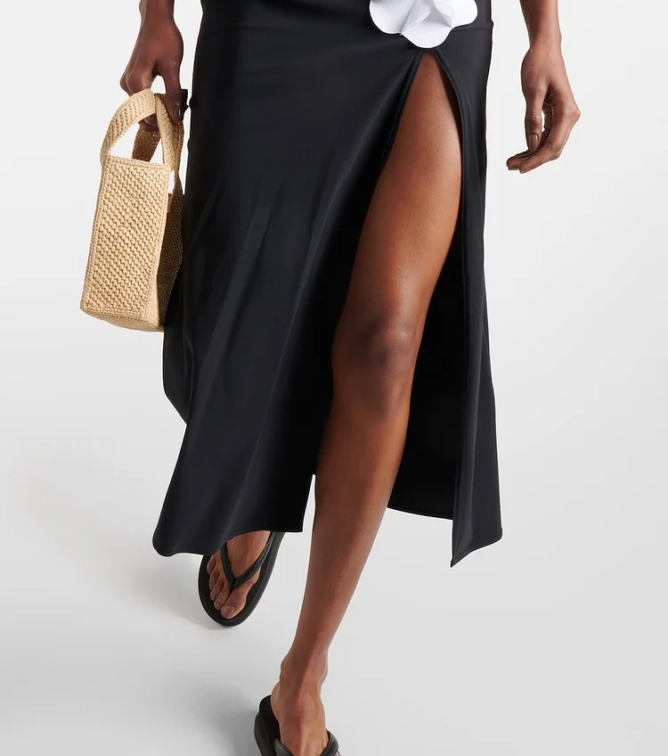 One Shoulder Swimsuit and Skirt Set