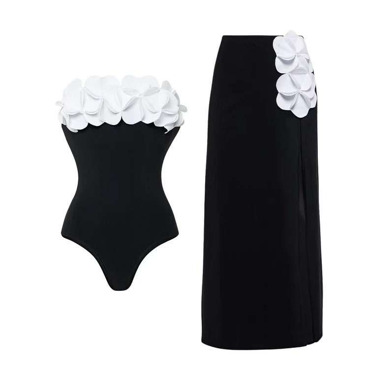 Strapless Bandeau One-Piece Swimsuit
