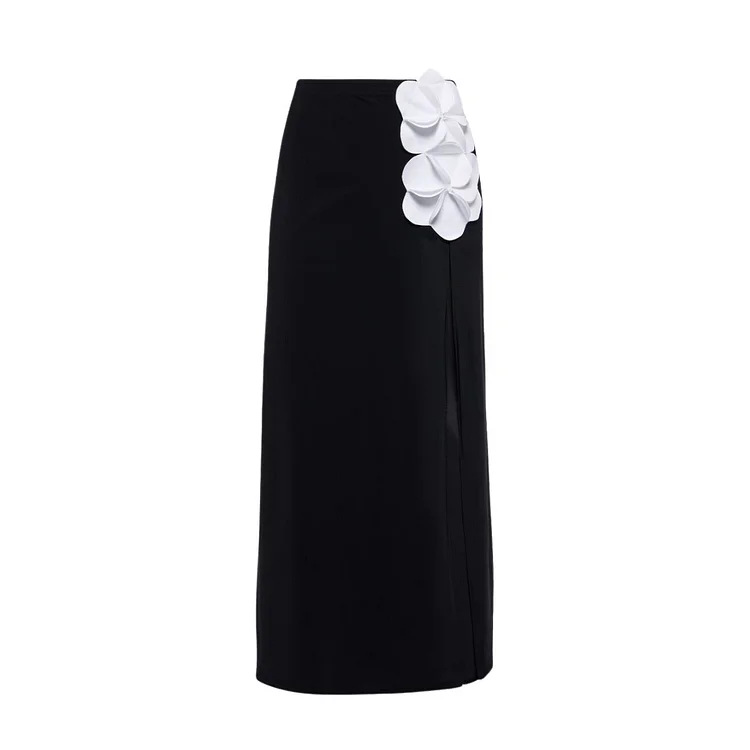 Black Wrap Skirt