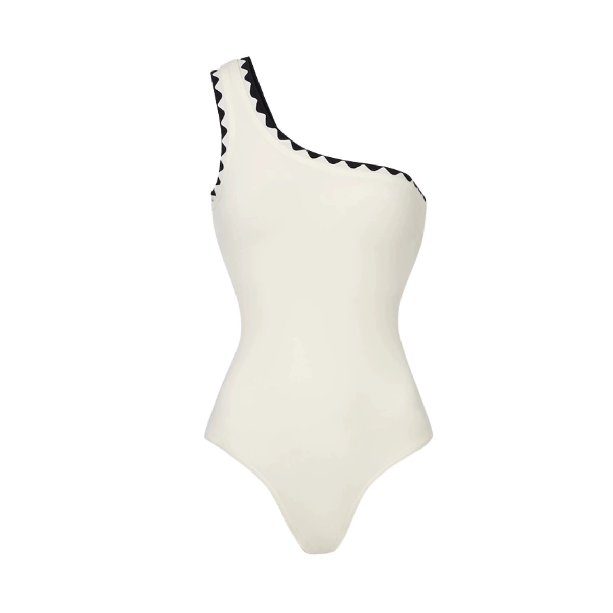 One-Shoulder One-Piece Swimsuit and Skirt Set view 6