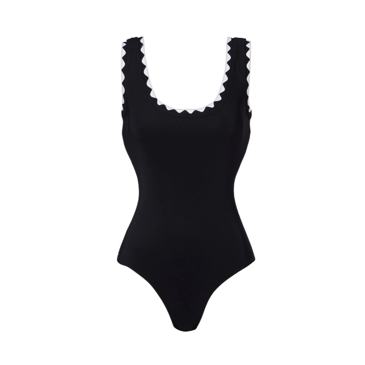 Square Neck One Piece Swimsuit with Skirt Set