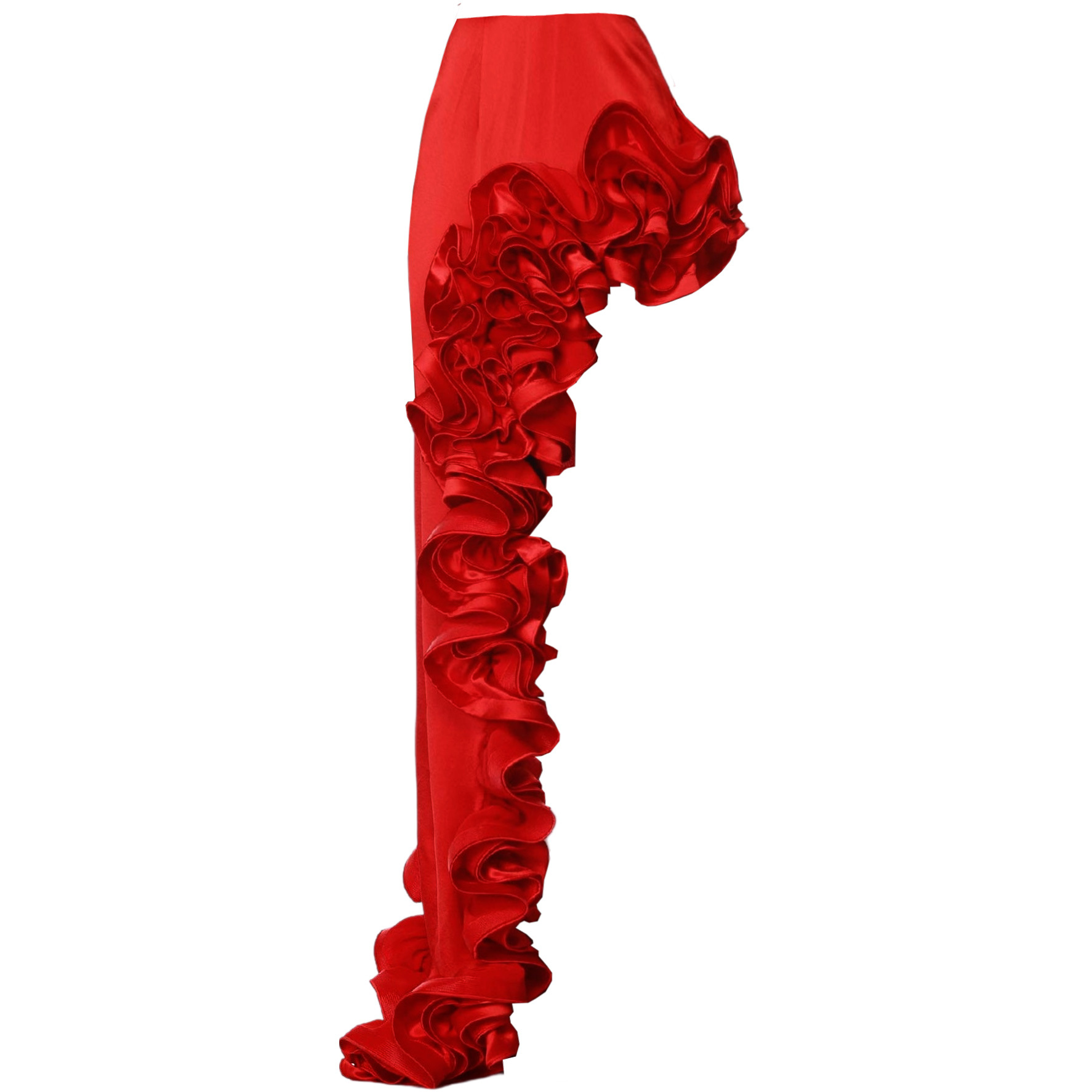 Red Irregular Skirt