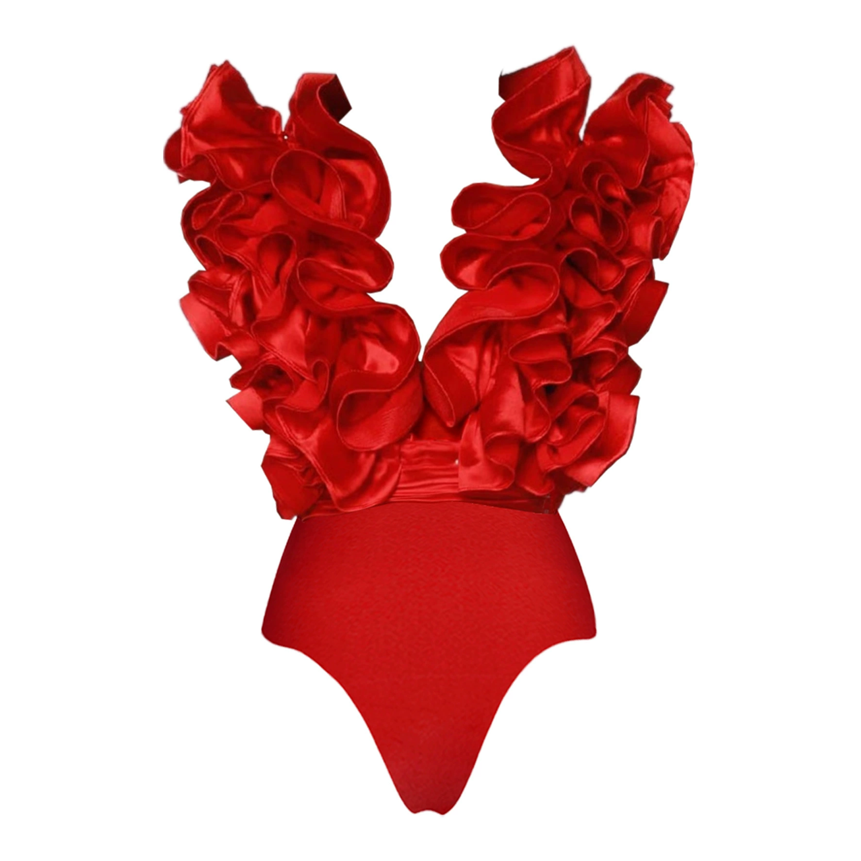 Ruffle Bodysuit and High-Low Skirt Set view 7