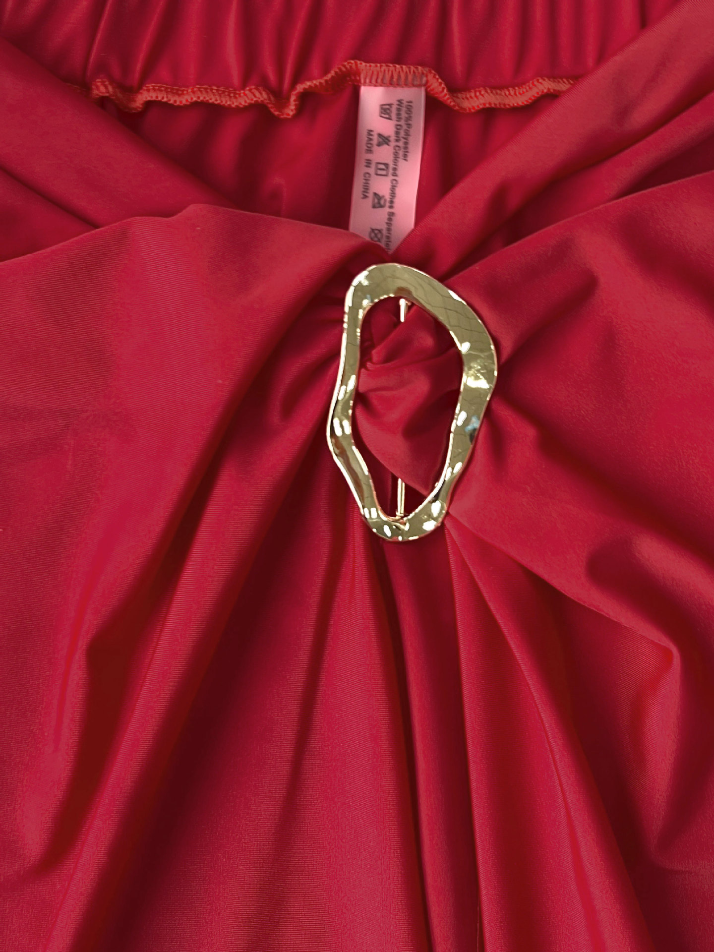 Long Wrap Cover-Up Skirt with Gathered Ring Detail