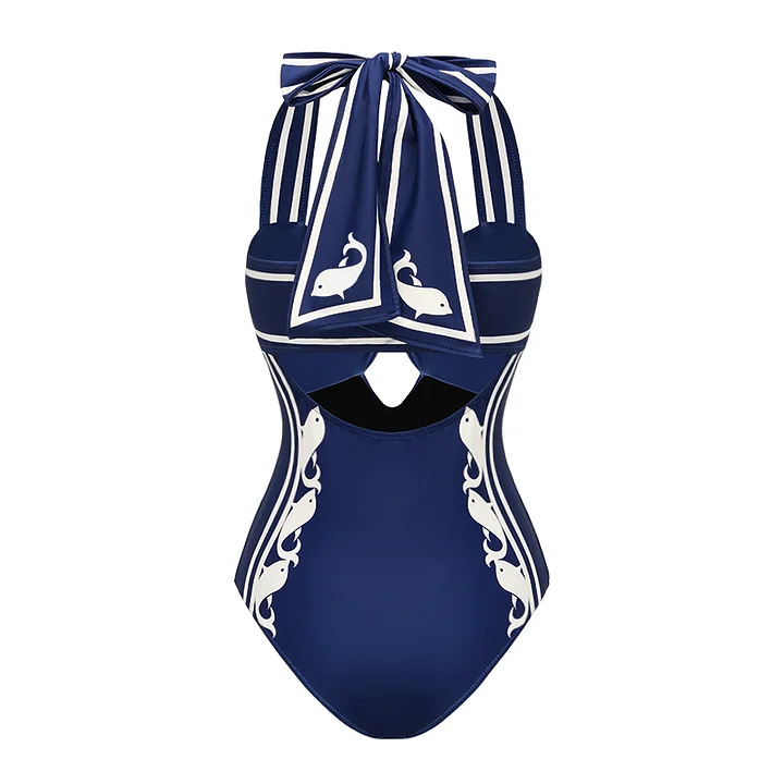 Halter Tie One Piece Swimsuit