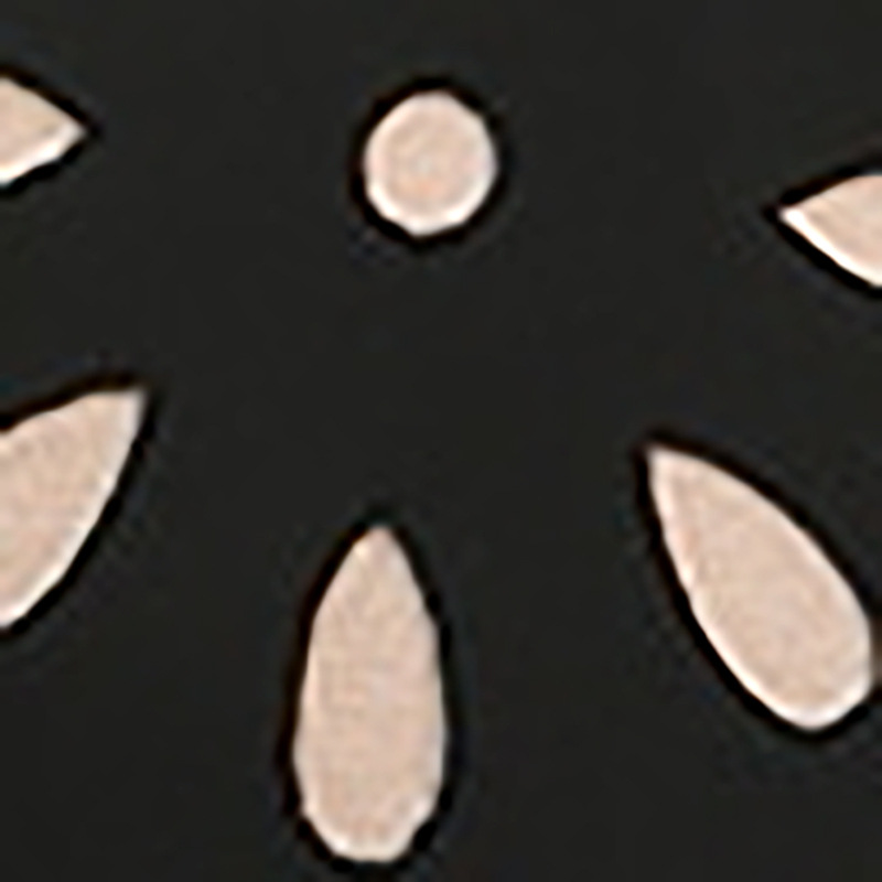 Black Scalloped Laser-Cut One-Piece Swimsuit with Matching Swim Skirt view 5