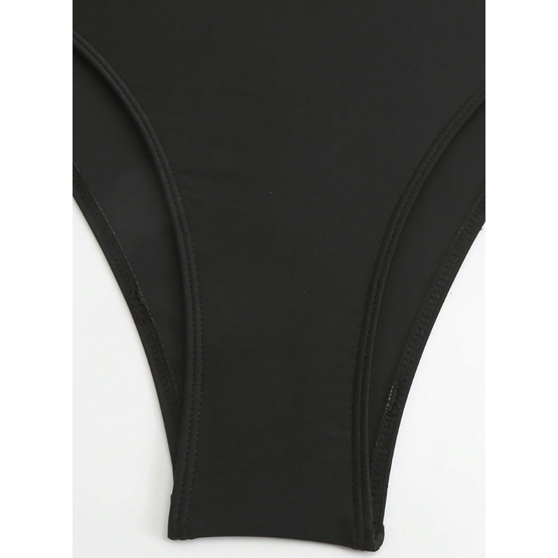 Cutout Cape-Sleeve One-Piece Swimsuit and High-Waisted Skirt Set view 17