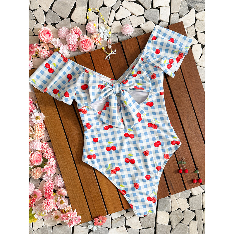 Blue Cherry Gingham