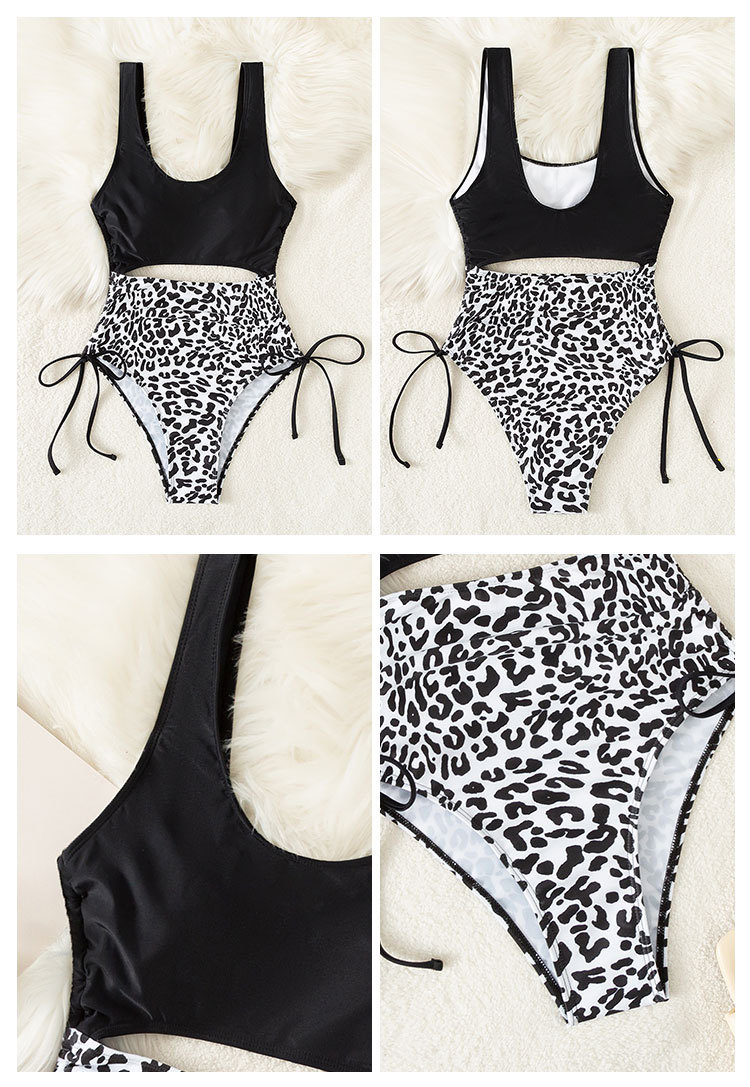 Women's Scoop Neck Tankini Set with Tie Side High Waist Bottoms view 9
