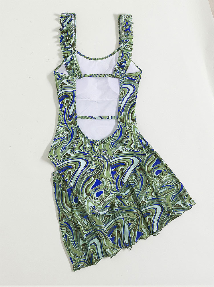 Ruffled Strap Skirted Two-Piece Swimsuit view 4