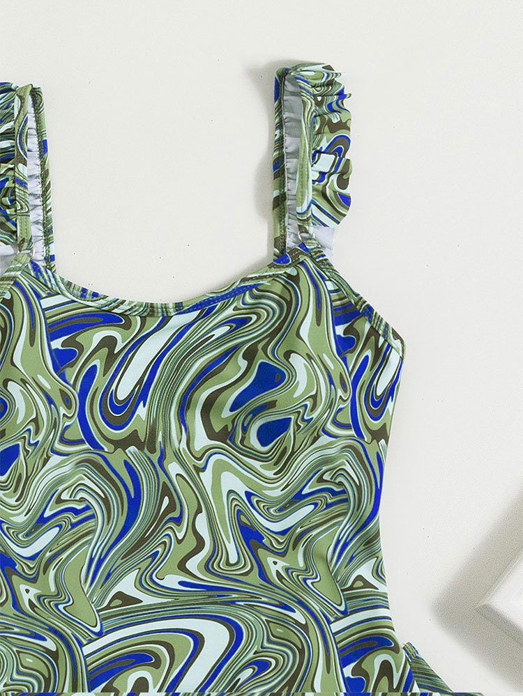 Ruffled Strap Skirted Two-Piece Swimsuit view 5