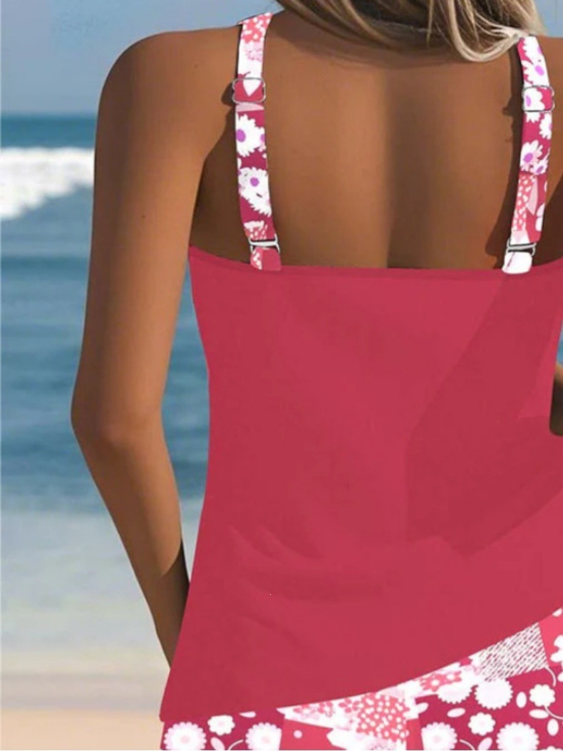 Two-Piece Tankini Swimsuit with Boy Shorts view 9