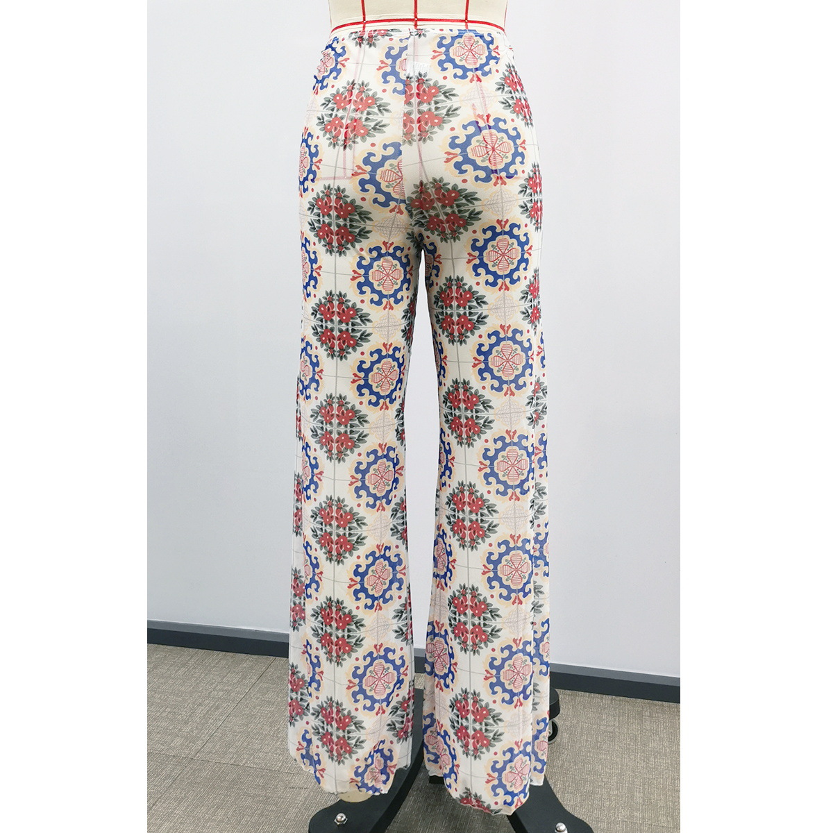 Women Wide Leg Drawstring Waist Lounge Pants
